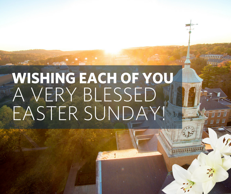 SamfordU's tweet image. Happy Easter from all of us at Samford University!

“He is not here; He has risen, just as He said.” -Matthew 28:6