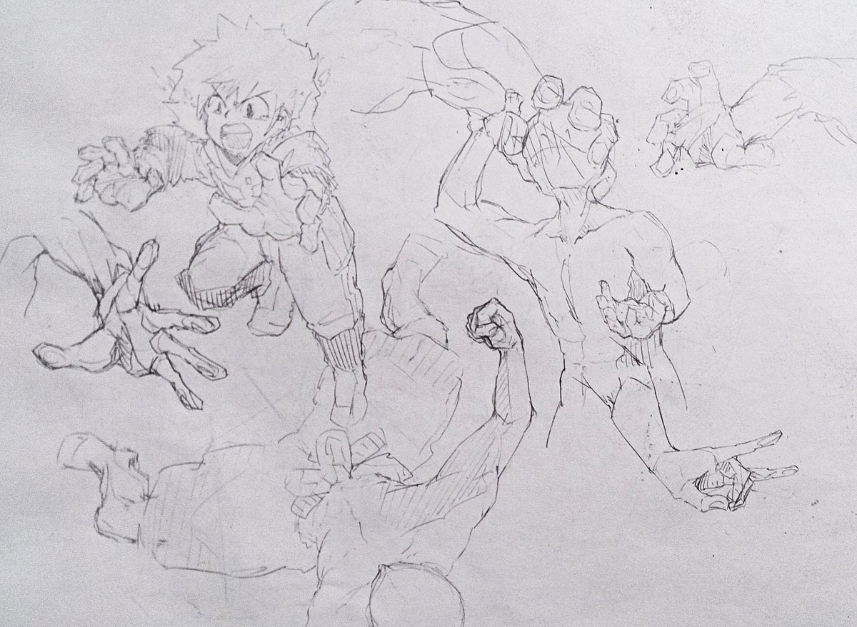 手とかポーズとか色々練習 