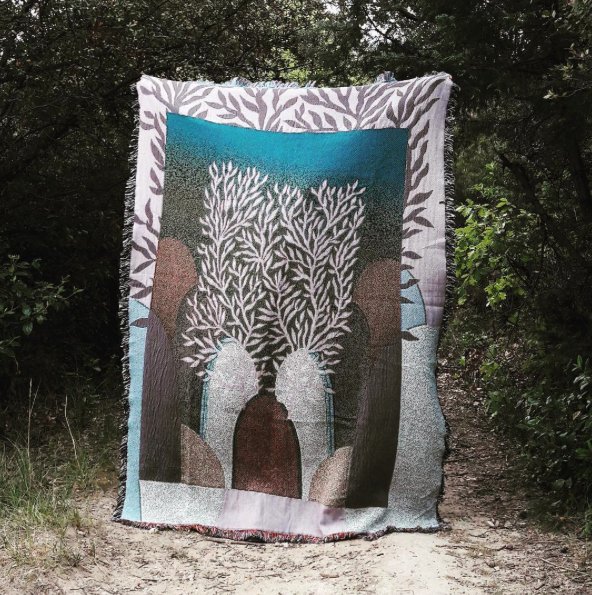 ForgetMeNotCoco's tweet image. HAPPY EASTER - Forest Throw #forgetmenotcoco #frenchdesigner #cocobrun #jacquard #collection #interiordesign forget-me-not.paris