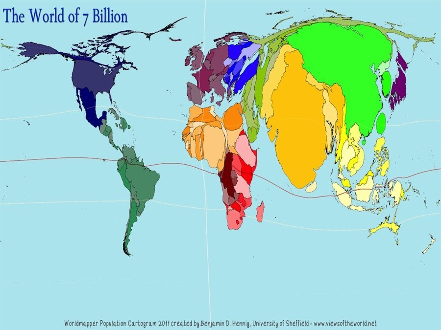 География в других странах. Карта анаморфоза численности населения России. Карта анаморфоза по численности населения в мире.