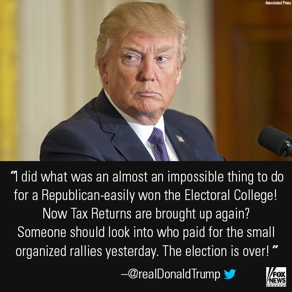 This morning, President <a href="/realDonaldTrump/">Donald J. Trump</a> tweeted about the Tax Day rallies in which protesters demanded he release his tax returns.