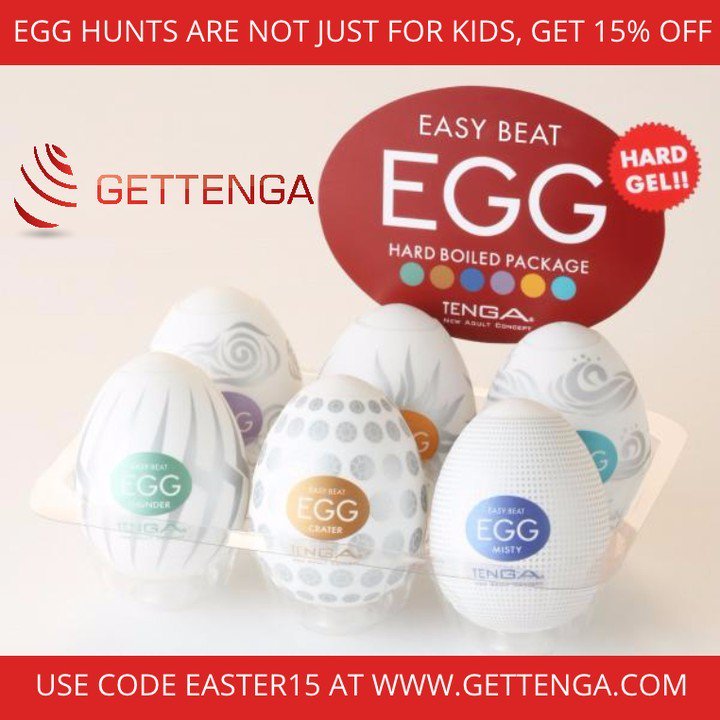 GetTenga's tweet photo. You can still get 15% off your entire purchase with #coupon code EASTER15. Remember that it is valid for any item … https://t.co/N37a8N5nSA https://t.co/eWYXlxGfNY