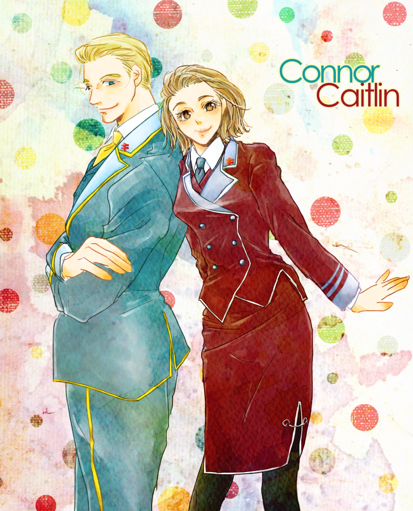 永月弥生 うちのコナーとケイトリン めっちゃ仲いいけど絶対恋愛関係にならないタイプの男女の友人って感じ ヘンリーとエミリーも ケイトリンは能天気だけど優しい子 ゴードン困らせるレベルのテンションの高さかわいい コナーのほうが若干神経質な