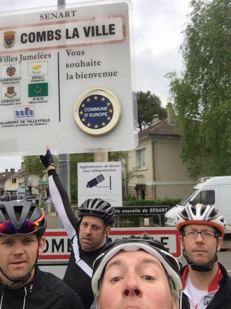 O2Clv's tweet image. Oswestry to Combs la Ville.... DONE!