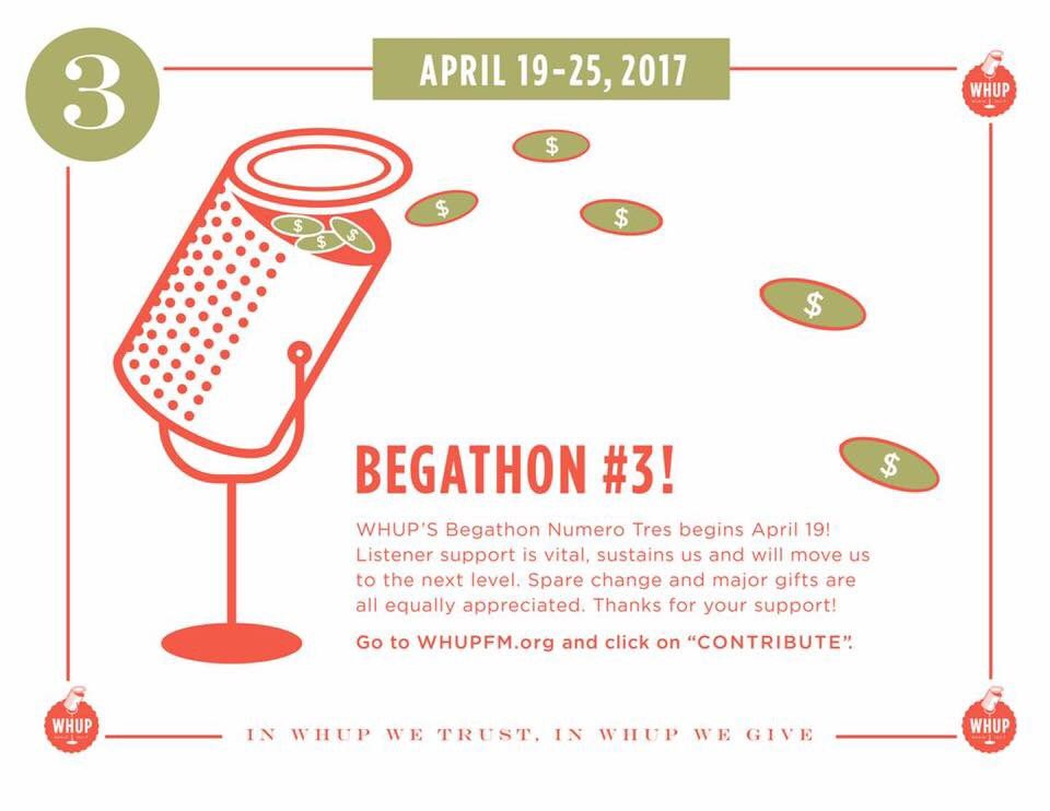 WHUPfm's tweet photo. BEGATHON #3 starts Wednesday ! Your contributions are needed and greatly appreciated! #whupfm #hillsboroughnc #communityradio https://t.co/WfjvN3NLm4