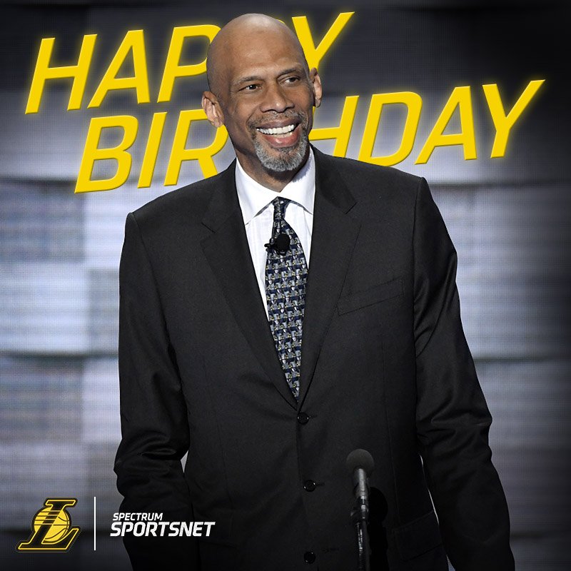 Happy Birthday to Laker great Kareem Abdul-Jabbar!   