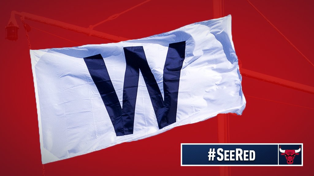 Cubs's tweet photo. Good luck in the playoffs, @chicagobulls! #BullsNation #SeeRed #OneCity https://t.co/rPxhh02I7r