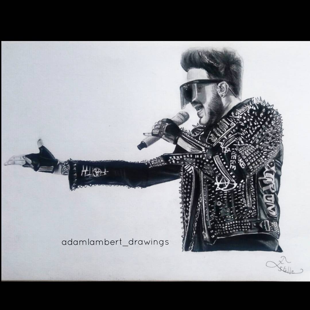 Let's rock!🎤🔥This drawing of <a href="/adamlambert/">ADAM LAMBERT</a> is finally done!😄 #adamlambert <a href="/DrBrianMay/">Dr. Brian May</a> 

Also posted on my IG account: instagram.com/p/BS875zPBOU9/