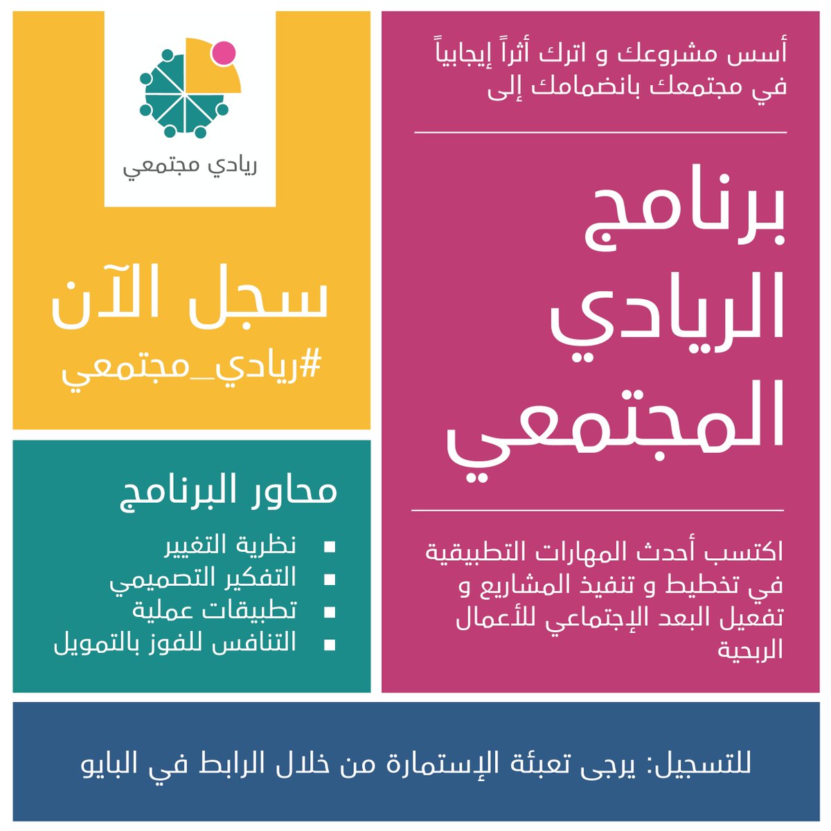 دورة ريادي مجتمعي تهدف لتأهيل الرواد المجتمعيين بأساليب تخطيط و إدارة المشاريع المجتمعية