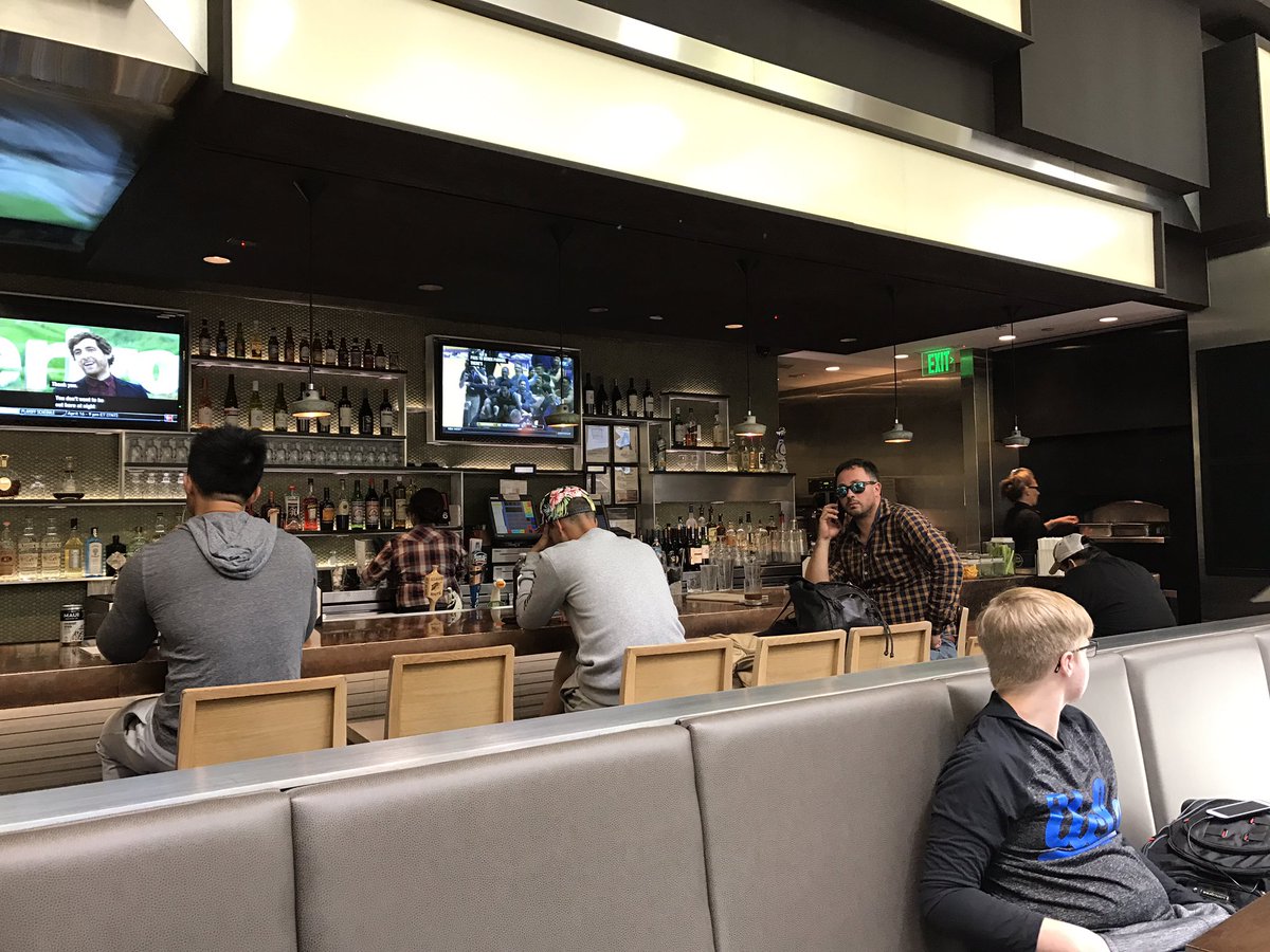 If you find yourself traveling through <a href="/flyLAXairport/">LAX Airport</a> make sure to stop by <a href="/FordsFilling/">Ford'sFillingStation</a> . Chill atmosphere.#MyDayInLA