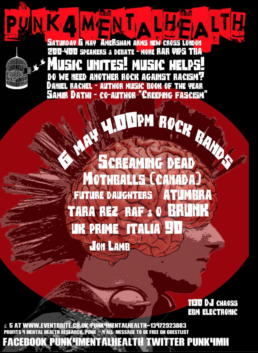 punk4mh's tweet photo. More artists confirmed 4 #Punk4MH including @_rafando & #Mothballs ! @patientspostbag @fruitbatwalton @tararez @SoStarMusic @JamFest_live https://t.co/1dgzVe0m7o