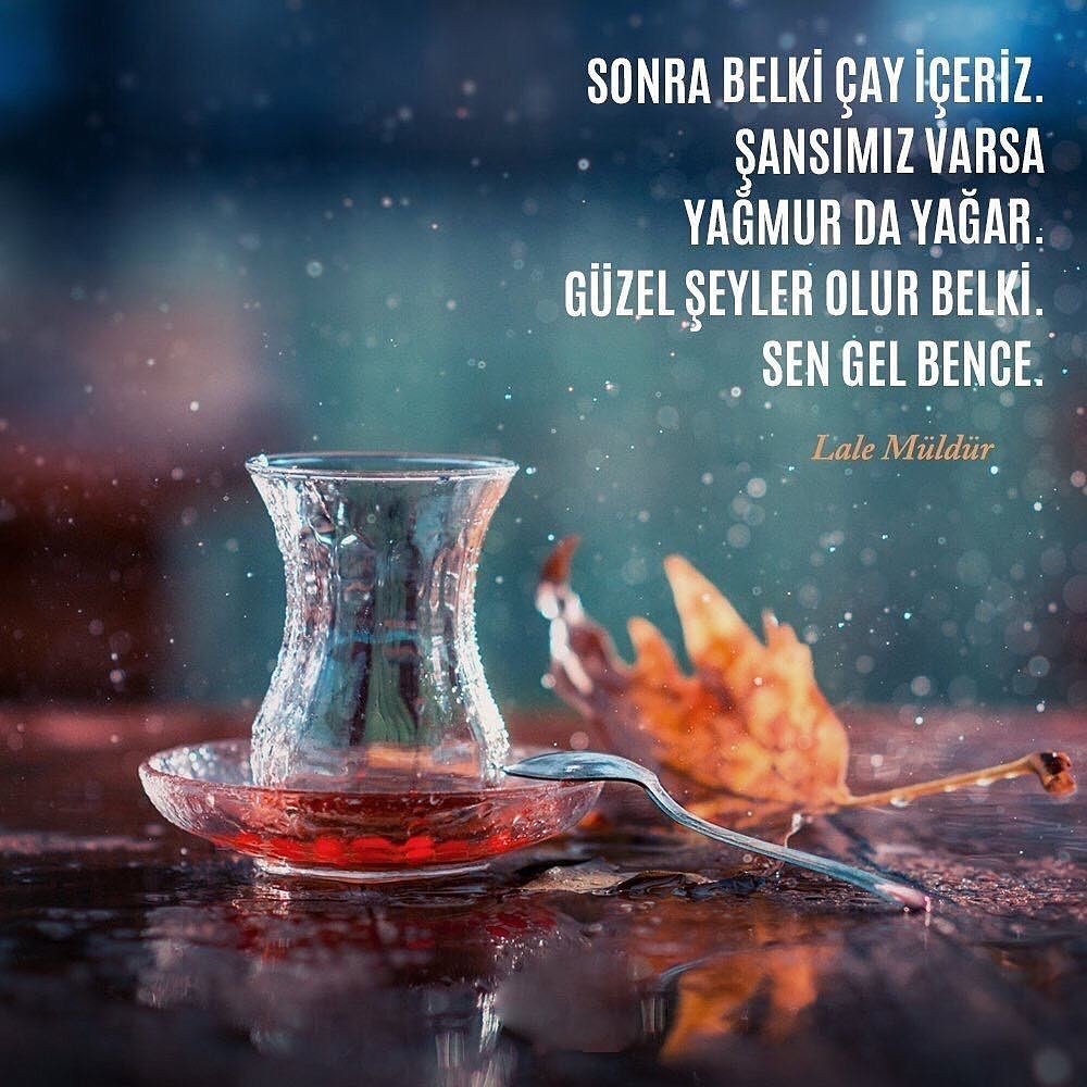 "Sonra belki çay içeriz. Şansımız varsa yağmur yağar. Güzel şeyler olur belki. Sen gel bence." #LaleMüldür