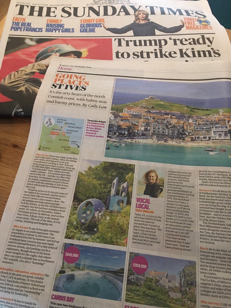 cornishturn's tweet photo. Heads up for the SurfHouse, SurfRatz and Tass in today's Sunday Times! https://t.co/Z7xcNOIcpv