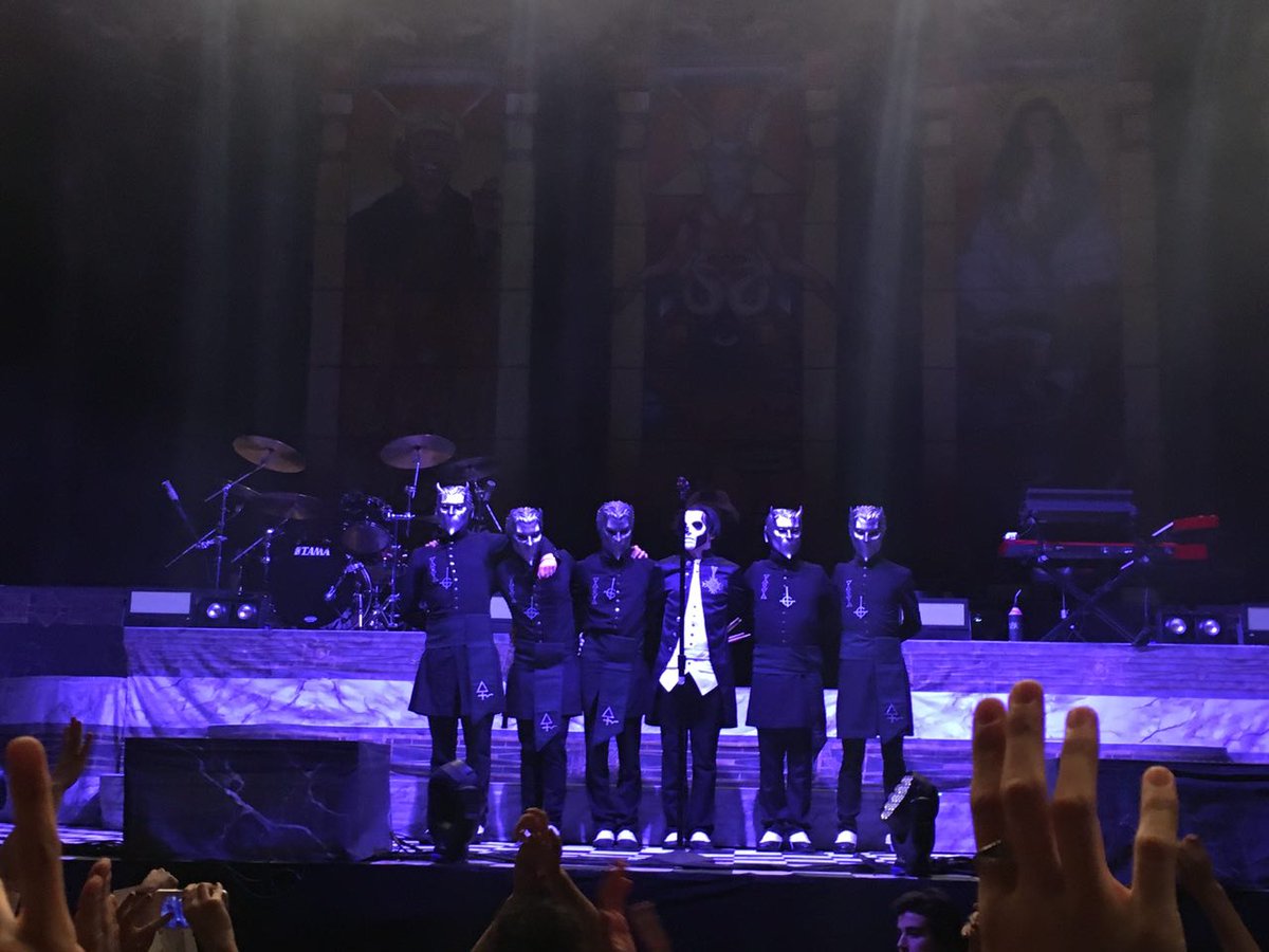Pinaruka's tweet photo. Unholy friday with @thebandGHOST https://t.co/yxBrITVXAj