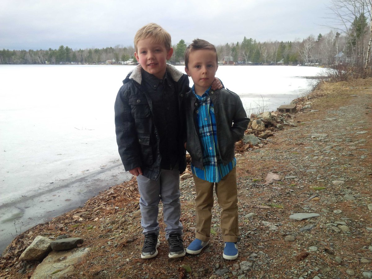 CalvinMilbury's tweet photo. The boys had an adventurous hike into our camp at #DavidsonLake today. Happy Easter! #NB #memories https://t.co/kmfqDtCLMk