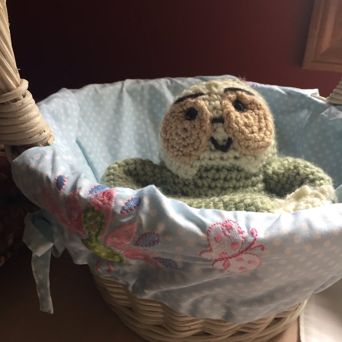 Yo. Eugene. My basket is empty, did Negan take all my freaking candy? 
(Btw, This is not a smile on my face. This is my angry look)