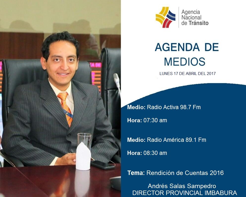 Andres_Salas87's tweet photo. 📻  Te invito a escucharme mañana por @activa987 y @AmericaIbarraFm para conocer el balance de la gestión durante el año 2016.

#ANTImbabura https://t.co/oUmwPvXpOp