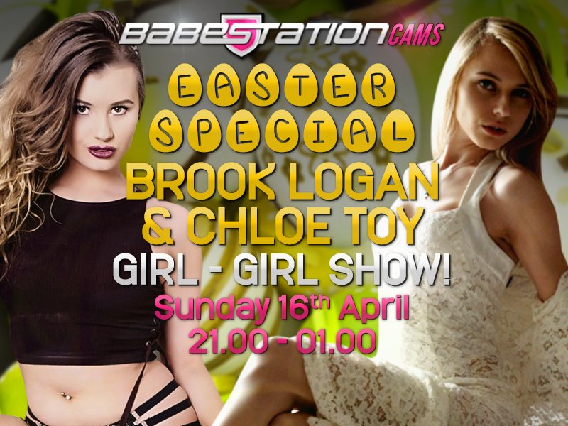 Going live NOW! Girl-girl #camshow with @XxBrookLogan &amp; @toychloe on BS Cams - https://t.co/UTcPcYhyPI -- #Easter 
#EasterWeekend https://t.co/zLCLbVxEMD