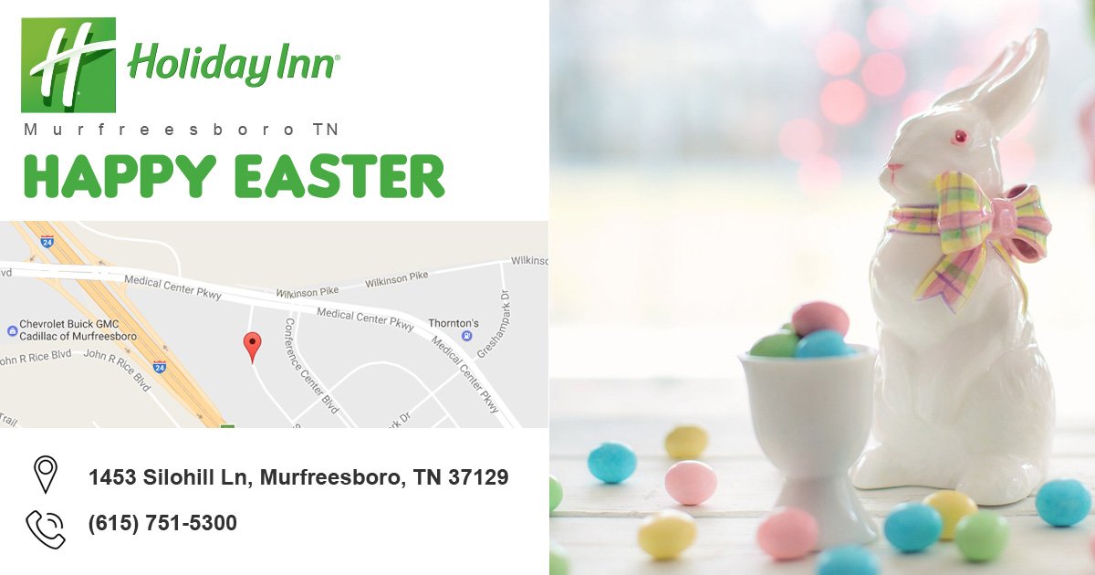 HolidayInn_Boro's tweet photo. #HappyEaster from Holiday Inn of #Murfreesboro
Call and book today (615) 751-5300 
or visit https://t.co/83V8zVJiPz https://t.co/qAD9XYftTp