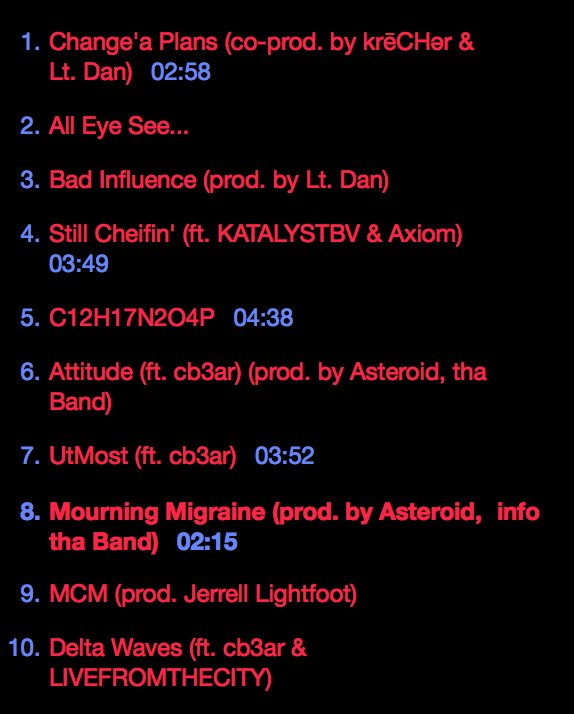 JaybeeJackson's tweet photo. Next Sunday Eye'm dropping my album 'Meanest Crew Member'
Heres the track list for anyone interested. S/o to everyone involved. https://t.co/bwAtBVXFda