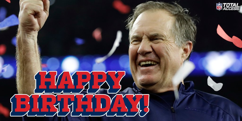 Wishing head coach Bill Belichick a very Happy Birthday!  