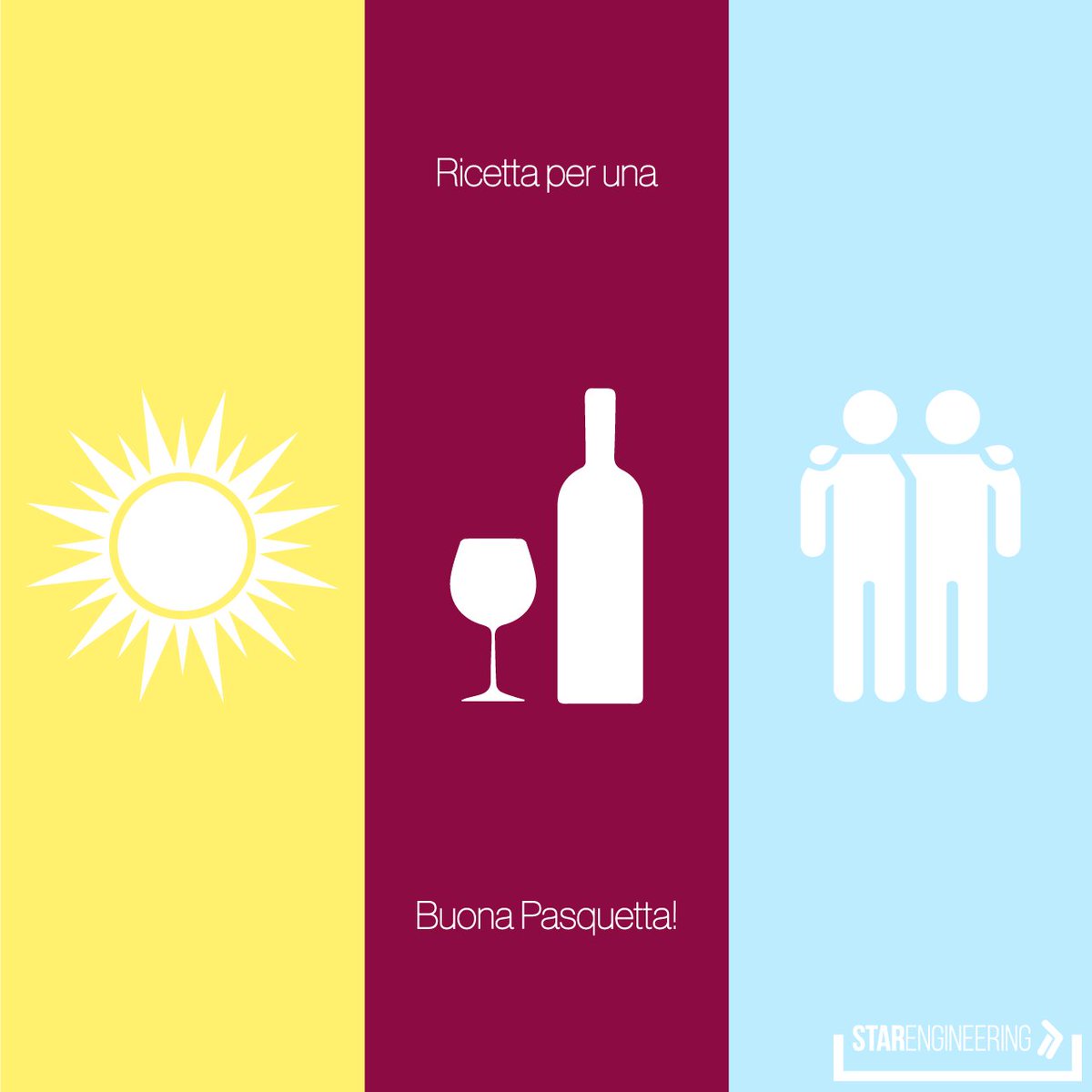 star_engineerin's tweet photo. La ricetta perfetta per una #buona #pasquetta: Sole, vino e amici.
#buonefeste da #STARengineering
#UThinkItsReal https://t.co/XZAM9ipmkS