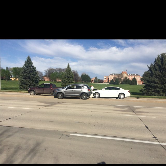 On the scene of a 3-car accident near 70th and L. More to come. #Your1011