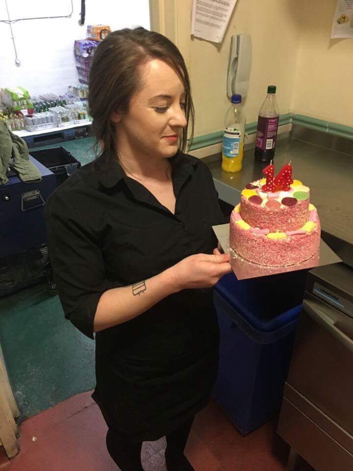 I'm surprised this made it to the b'day girl 😳it got eyed up all night by this cake lover 😂 <a href="/WeAreSUGM/">WeAreSUGM</a> <a href="/mikebrayley1/">Mike Brayley</a> <a href="/MarkCash15/">Mark Cash</a> <a href="/amylou8725/">Amy</a>