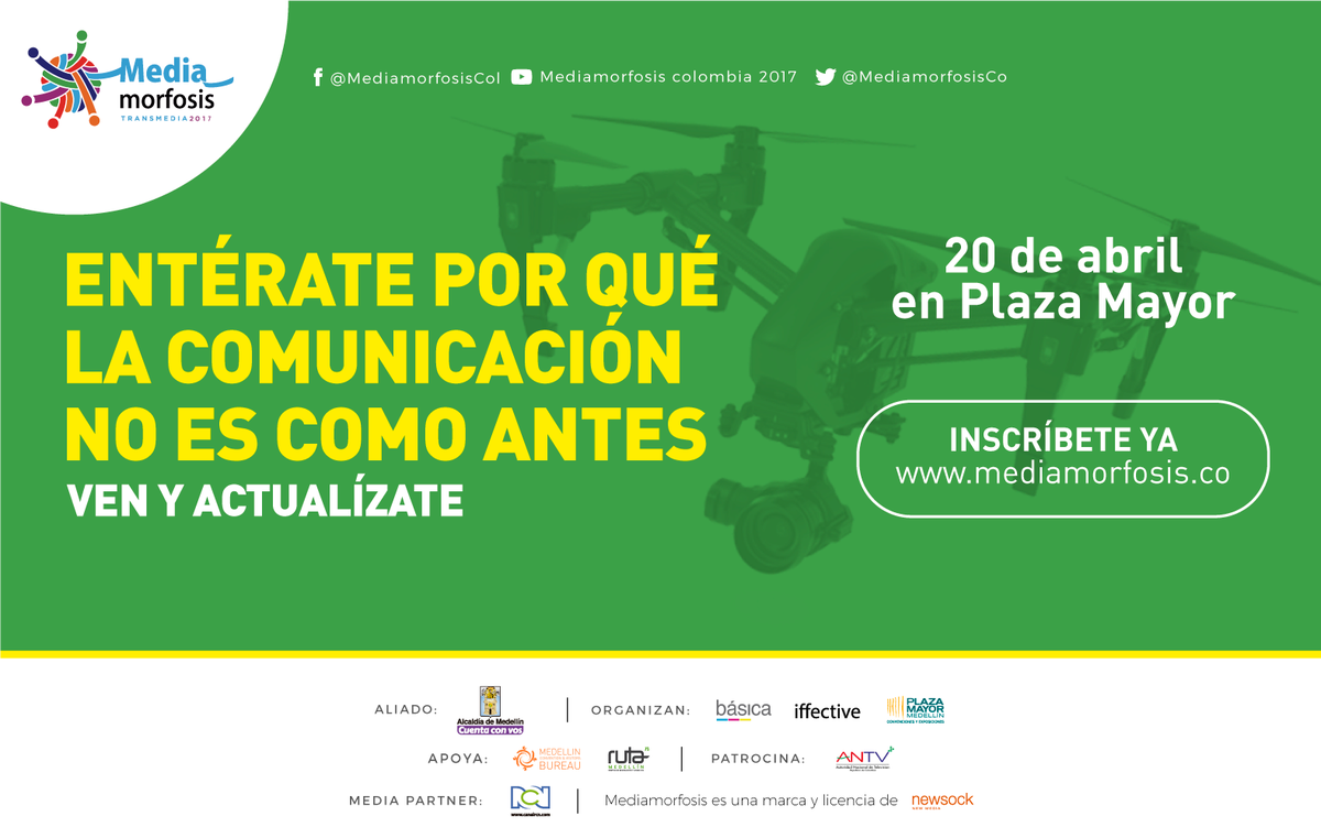 plazamayormed's tweet photo. El 20 de abril nos vemos en #Mediamorfosis2017. #NarrativasTransmedia @MediamorfosisCo https://t.co/zhLRaC7Xdr