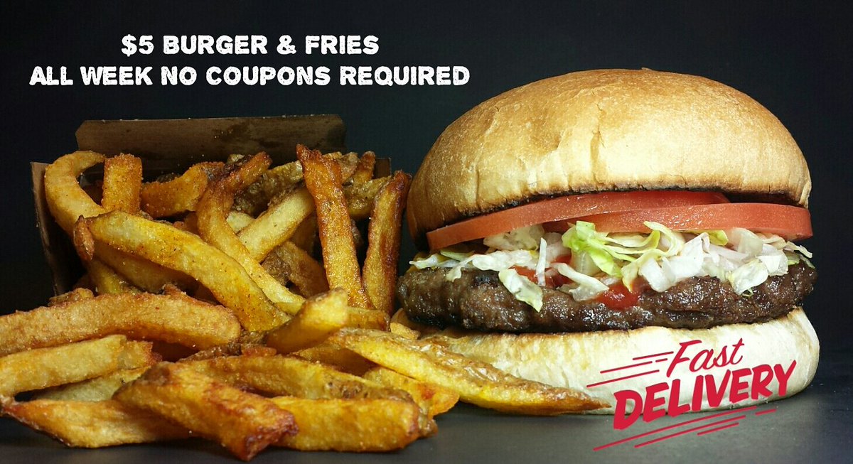 LakeviewBurger's tweet photo. Burger Week is Back ☺

$5 Burger &amp; Fries In Store &amp; Online

Delivery Available in Oshawa &amp; Bowmanville https://t.co/fVpnzlhtBE