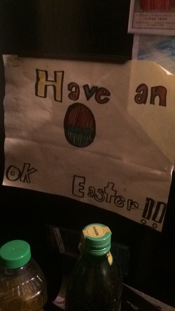 camellluh's tweet photo. my sister made this when she was 10 and i wanted to share the holiday spirit with you all #okeaster https://t.co/pu1Q7IuAe0