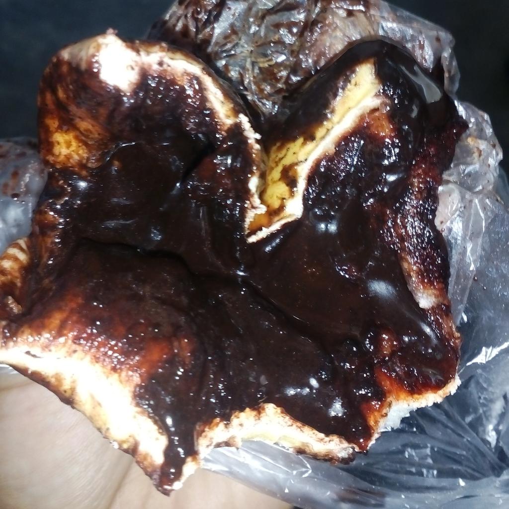 A kind of bread challenging to eat.