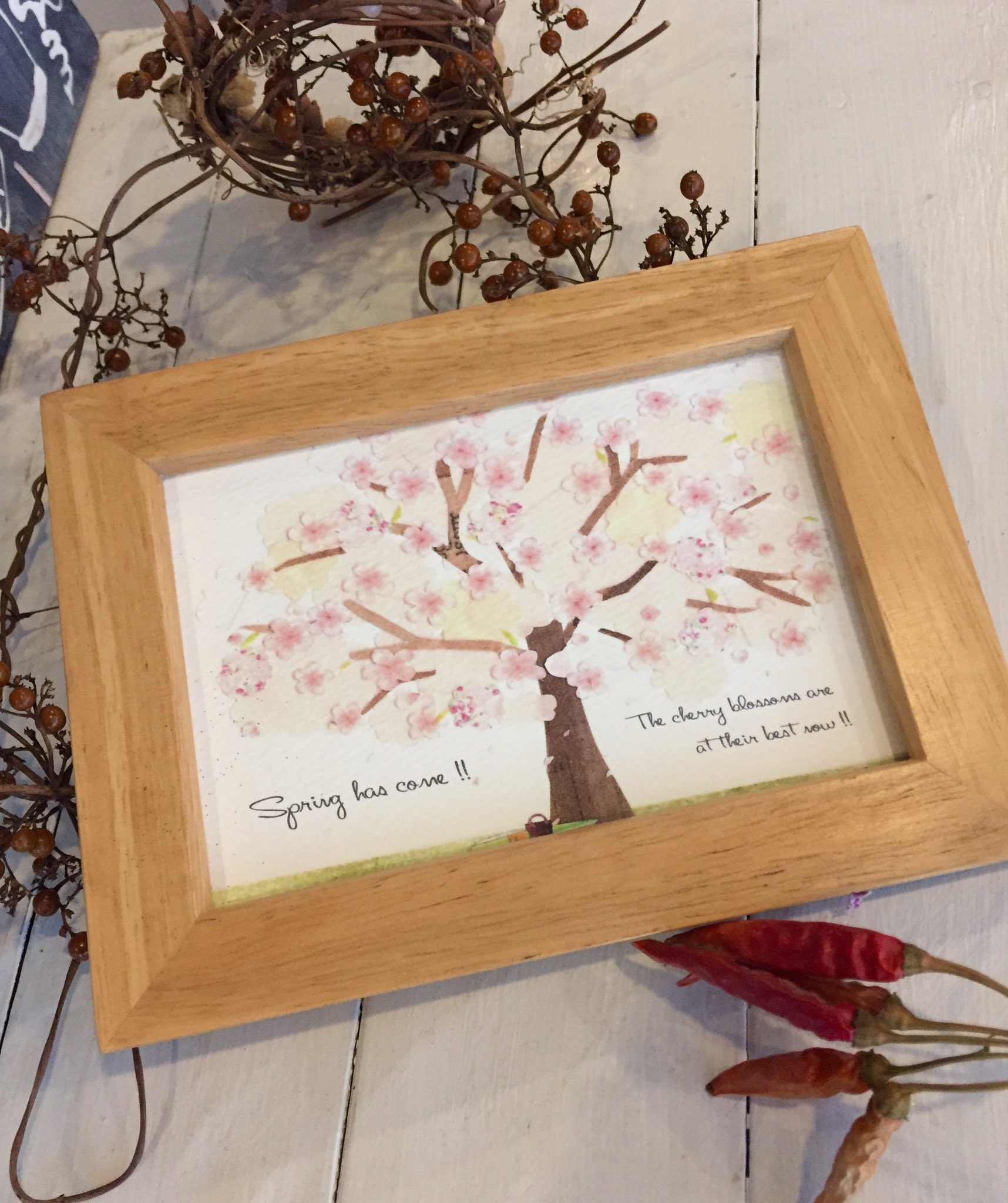 Maimai マスキングテープだけで作った桜の貼り絵イラスト 送っても 飾っても お部屋に春が来ますよ 購入も出来ます T Co Pvyrxu1aoc マスキングテープ マステアート 貼り絵 T Co Cruhjvxwew Twitter