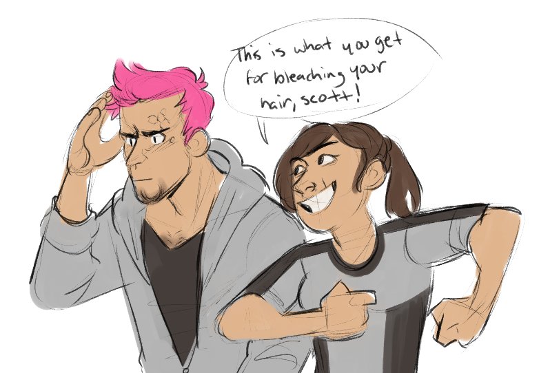 my poor ryder children pre-jump...scott got pink'd in his sleep