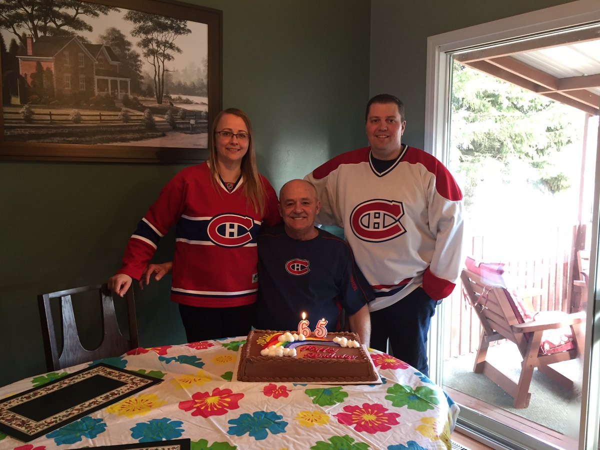 christelbutcher's tweet photo. @CanadiensMTL celebrating dads 65th birthday and HABS WIN! #GoHabsGo https://t.co/3WYeaMUdmO