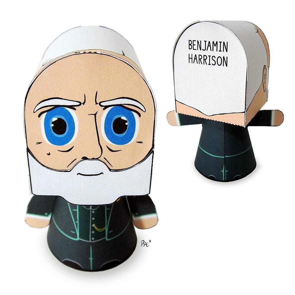 Rae_didit's tweet photo. The 23rd #president #BenjaminHarrison #beard #3Dpapermodel #papercratft #printabletoy #history … https://t.co/9YFcDmzR0c https://t.co/eCGAJHzKdT