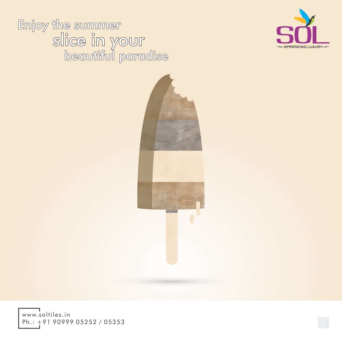 SolTileOfficial's tweet image. Enjoy the summer slice in your beautiful paradise with wide range of 4K Tiles from Sol Tiles #SolTiles #Ceramic #Tiles #InteriorTips