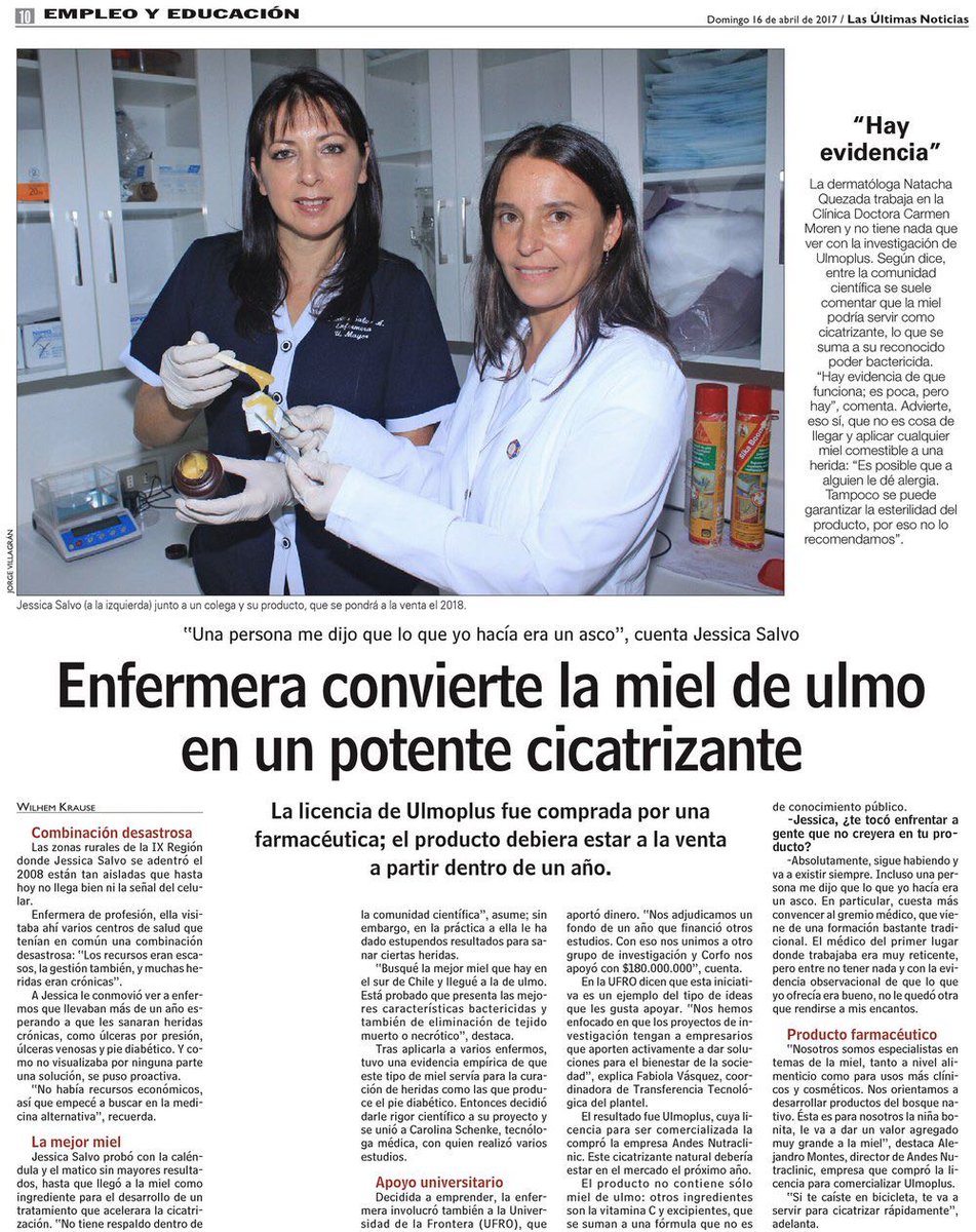 colegioenfermer's tweet photo. Felicitaciones a la enfermera Jéssica Salvo por aplicar sus conocimientos de Enfermería integral en  beneficio de la comunidad. https://t.co/n6Of4P01dW