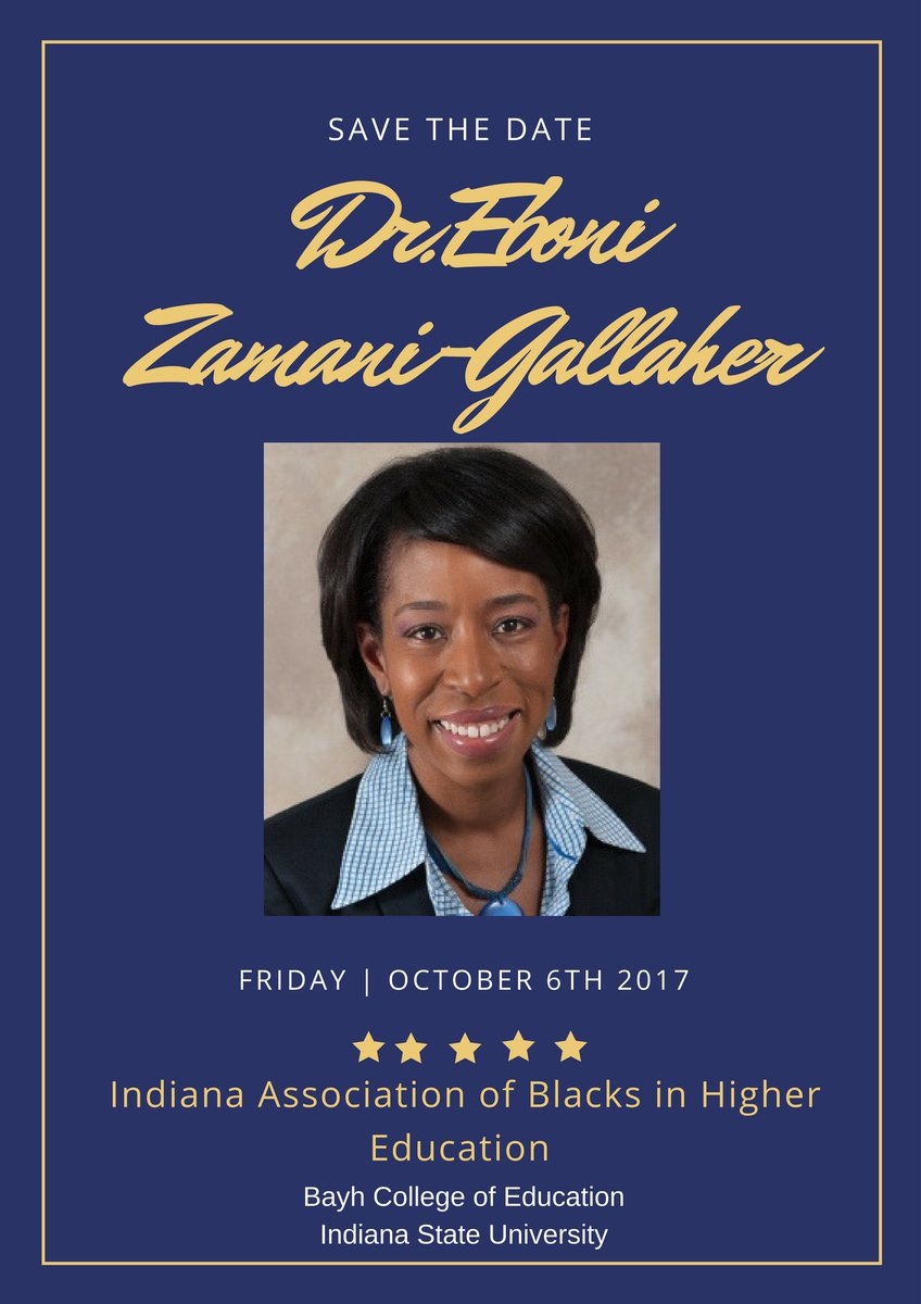 IndianaBHE's tweet photo. We are pleased to announce that our Keynote Speaker for this year's IABHE Fall Symposium will be, Dr. Eboni Zamani-Gallaher https://t.co/R4ooV5qM31