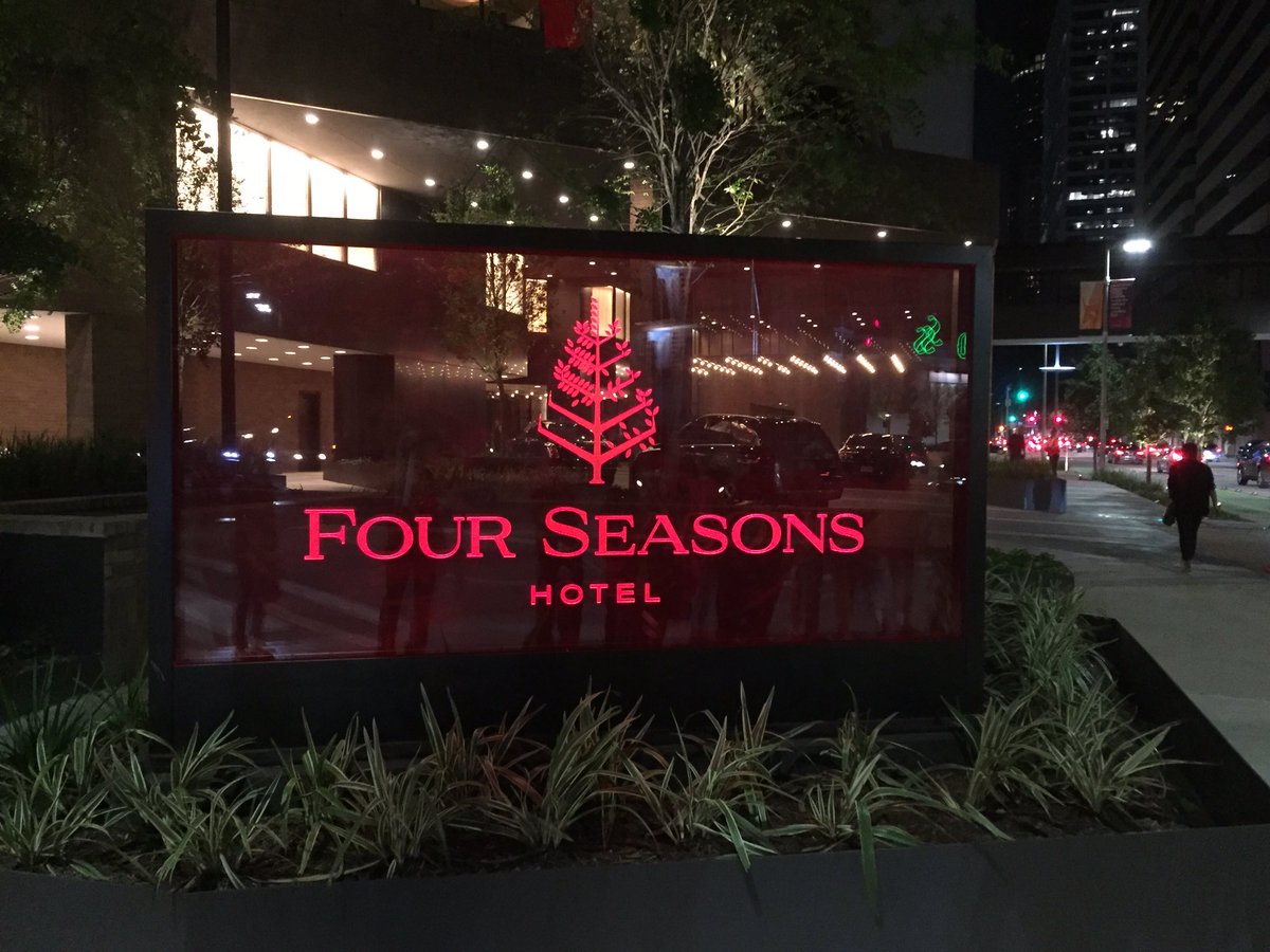 Tomsegesta's tweet photo. Celebrating the Rockets win in game one! #RunAsOne #RedNation #BEARD #toyota center #Rockets #newfourseasonshouston https://t.co/hlwhciJyPS