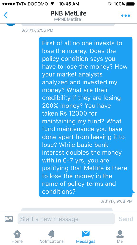 VasanthaNarayan's tweet photo. @PNBMetlife1 I have responded. After @PNBMetlife1 not responding. What's happening? Why you are losing our money?2/2 https://t.co/xtigHExUw7