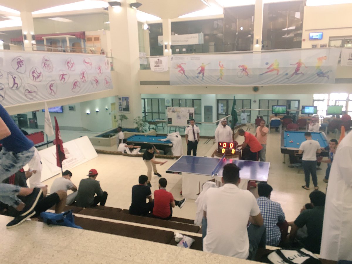 🔴 انطلاق بطولة تنس الطاولة للكليات في مبنى النشاط الطلابي. #الأنشطة_الطلابية #جامعة_قطر