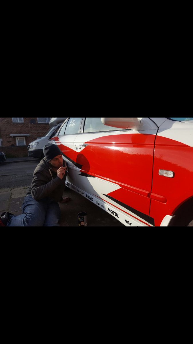 NotSoTouring's tweet photo. Adding the black. Nearly ready for graphics @NotSoTouring @BangerRally @NiamhsNextStep https://t.co/C3X8jFvjcP