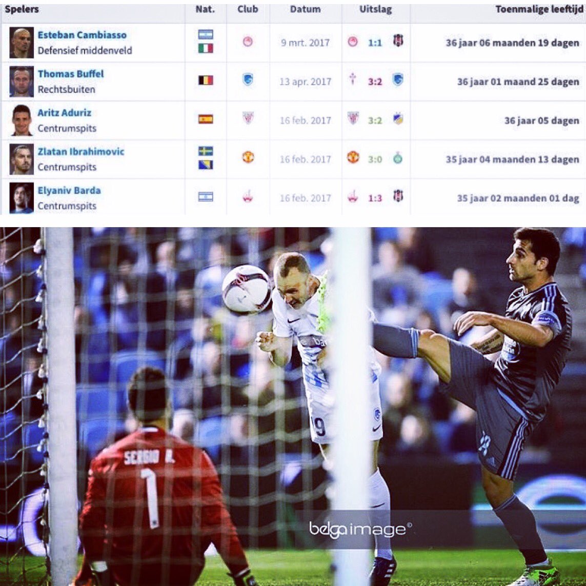 ThomasBuffel's tweet image. Oldest Belgian and 2th of the world goalscorer ever in the Uefacup. I notice I really getting old now! 😂👨🏼💪🏽#nofear#nevergiveup @iAmZlatan9