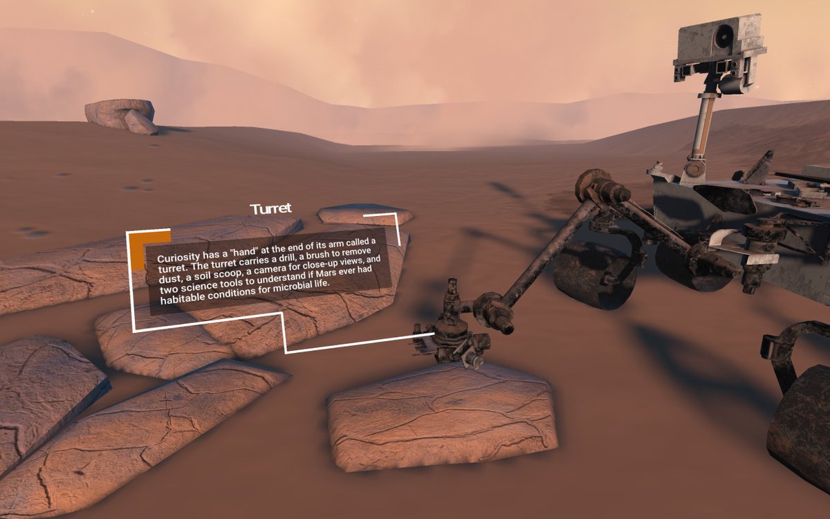 #VR <a href="/StarChartApp/">Star Chart</a> lets you discover and learn about the individual elements of the <a href="/MarsCuriosity/">ARCHIVED - Curiosity Rover</a> on Mars. Available on Daydream &amp; Gear VR