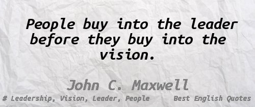So true! RT @johndoevk: #Best_English_Quotes  #John_C_Maxwell #Leadership #Vision #Leader #People ow.ly/4UQK30aP4oY