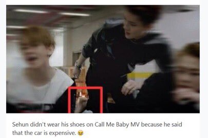 EXOBEAKHYUN_TB's tweet photo. #Sehun บอกว่าที่ไม่ใส่รองเท้าใน Mv callmebaby เพราะรถแพง แล้วดูจุ๋ม...ราคารถแบบว่า... อำนาจแบล็คการ์ดจงมา.. 💸💸🙇🏼‍♀️
Cr.baekhyunasfck https://t.co/CjsTftKKHz