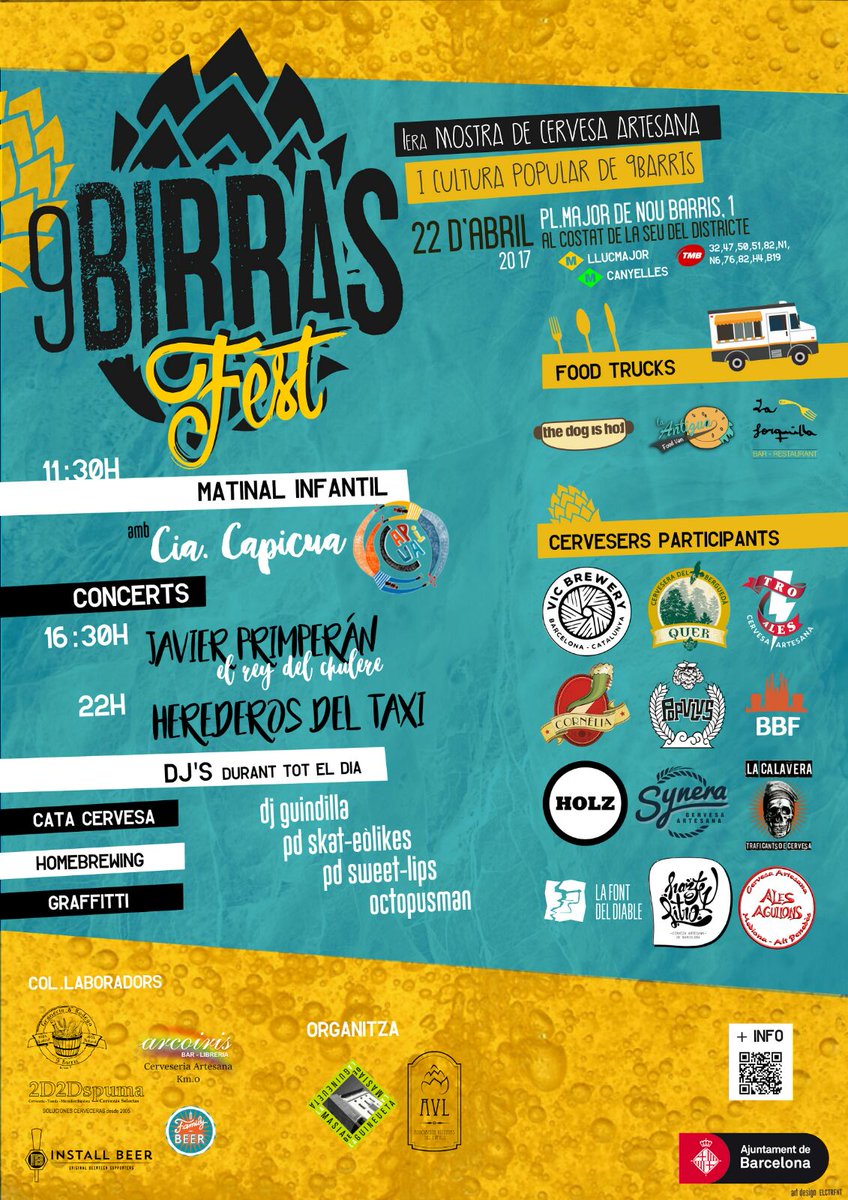 Comença la setmana del #9BirrasFest . Us esperem a tots el dissabte!! #culturapopular #craftbeer #NouBarris