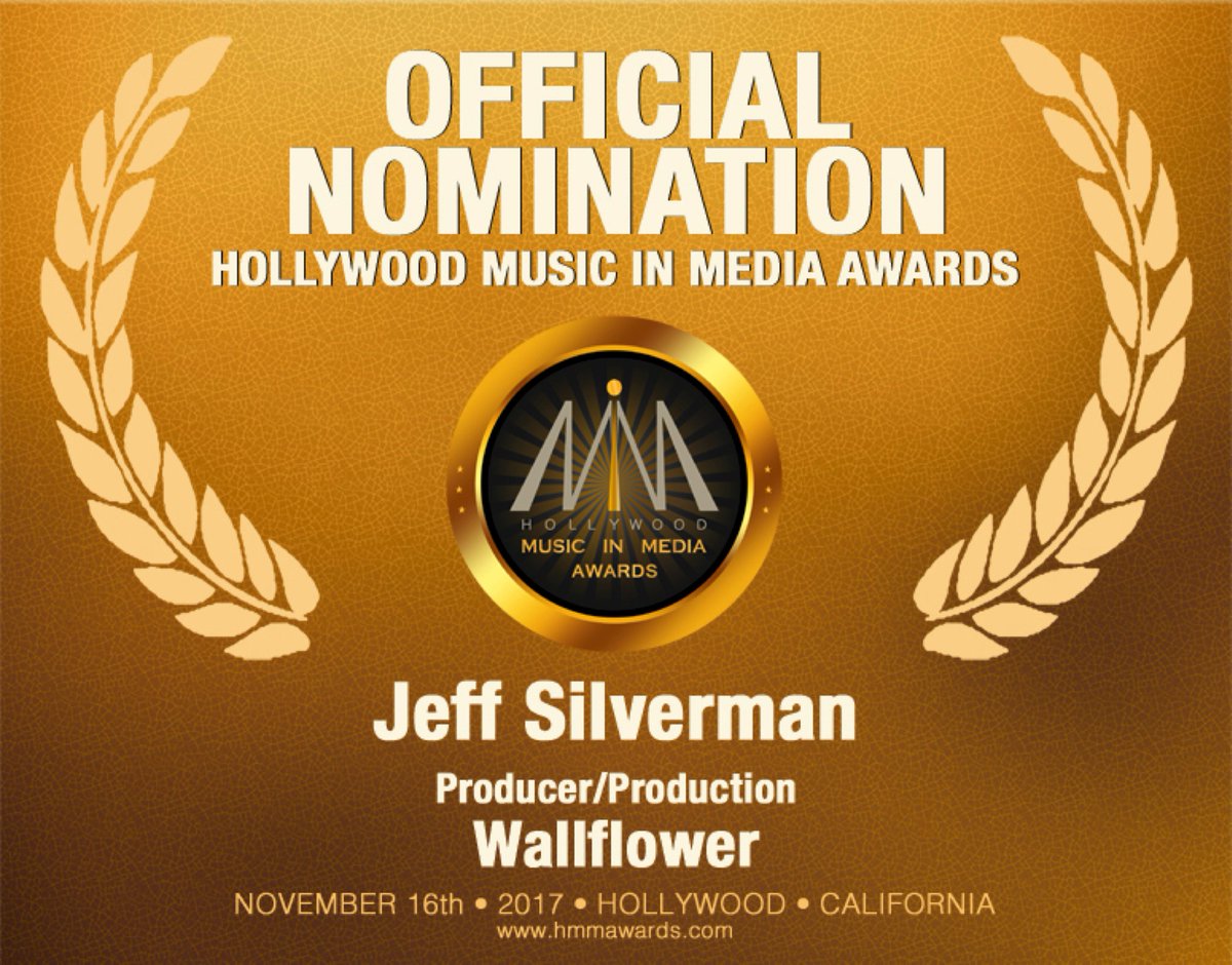 Jeff Silverman has JUST received the official HMMA 2017 nomination for Producer / Production. LISTEN / CREDITS: bit.ly/1WWDqpZ