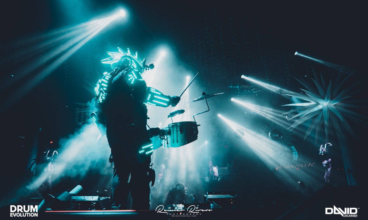 drumevolution's tweet photo. What a night it was Friday performing with @SJ_RM 🤖👽🙌🏼 thanks @DenialEvents for having me. #DrumEvolution https://t.co/hbEEKMM8E9